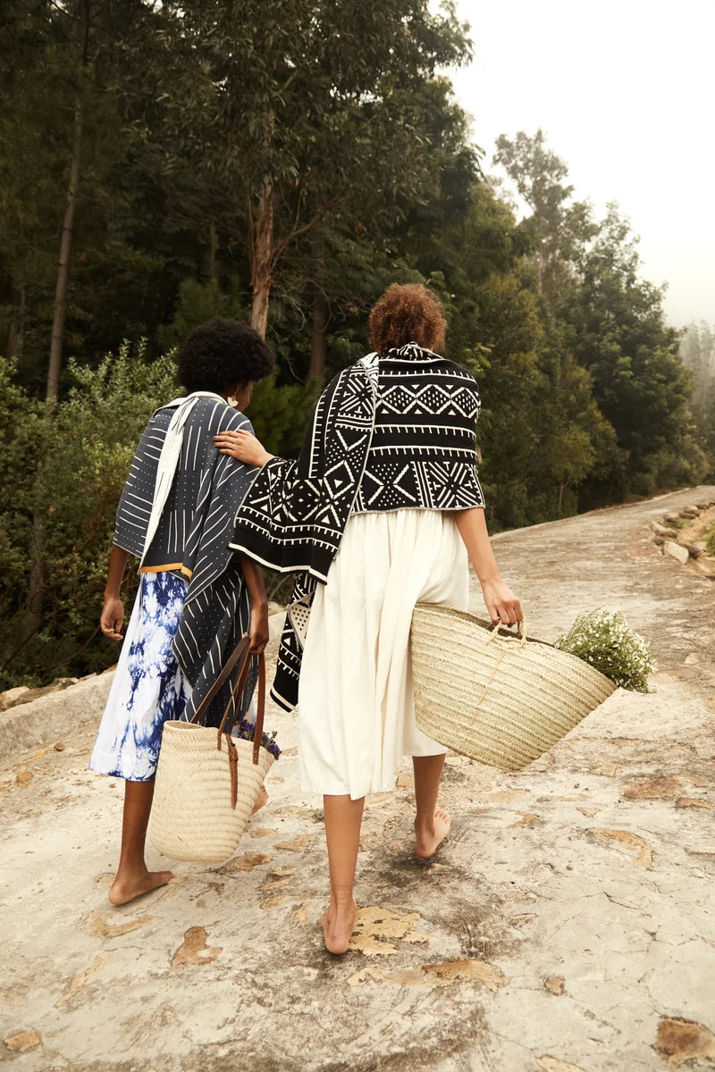 Kichan Wrap - Navy Linen