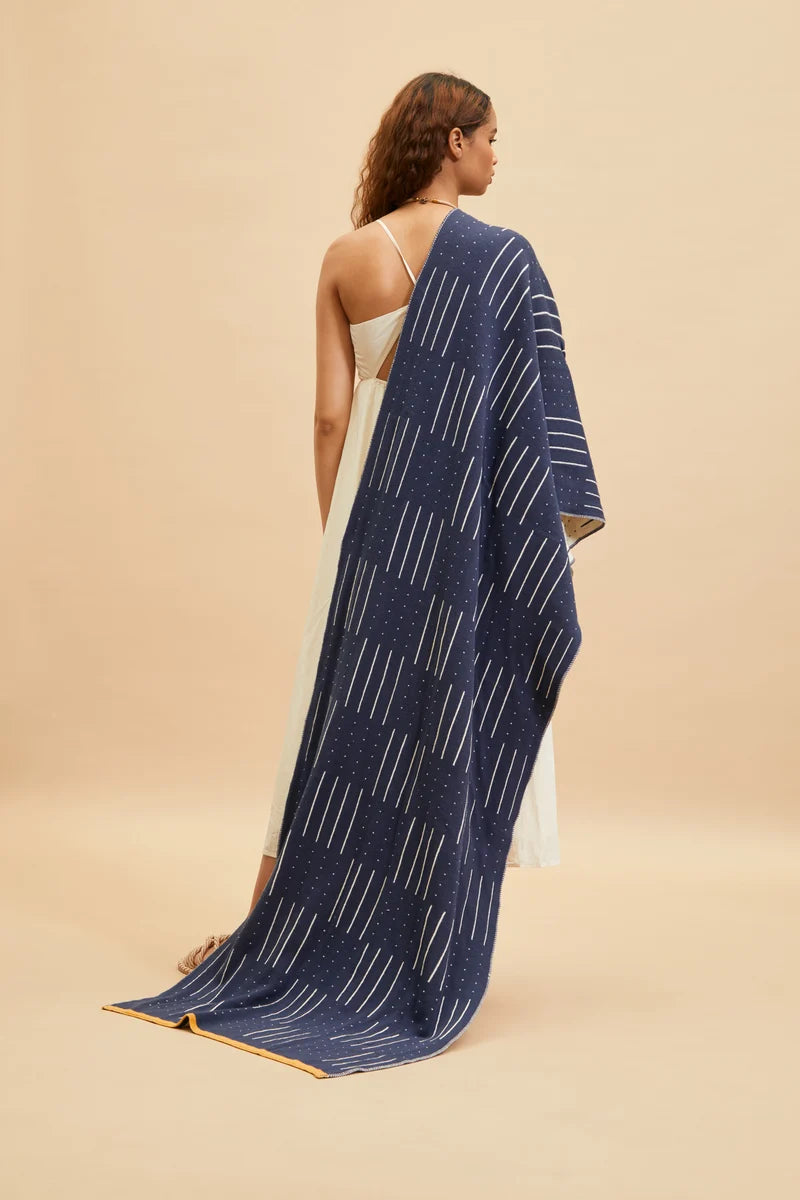 Kichan Wrap - Navy Linen