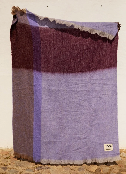 SOFA Mohair Blanket - Purple Mountain Folds