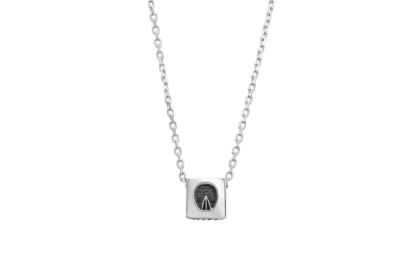 Zebra Cube Necklace