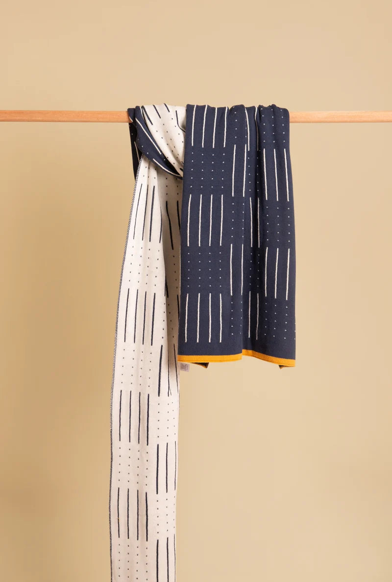 Kichan Wrap - Navy Linen